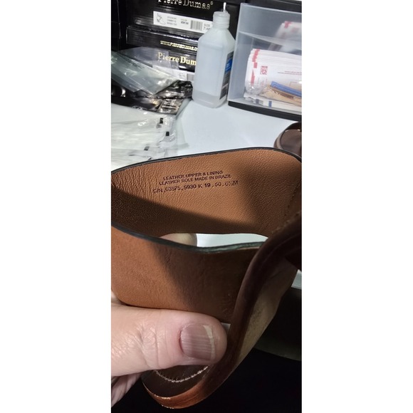 TORY BURCH sz 6.5 Patos Disc LeatherThong Mules in Mou. - Picture 5 of 10